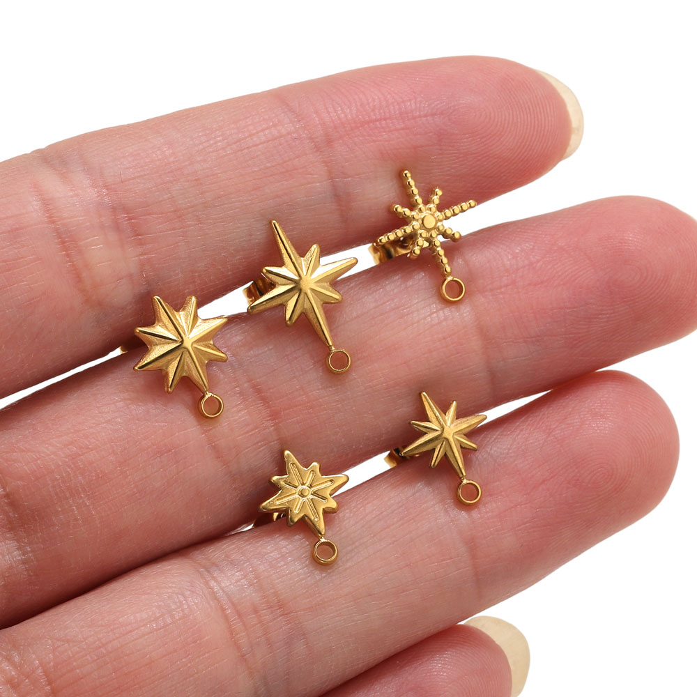 Jewelry Making Techniques - 6 pièces Clous d'oreilles étoile en