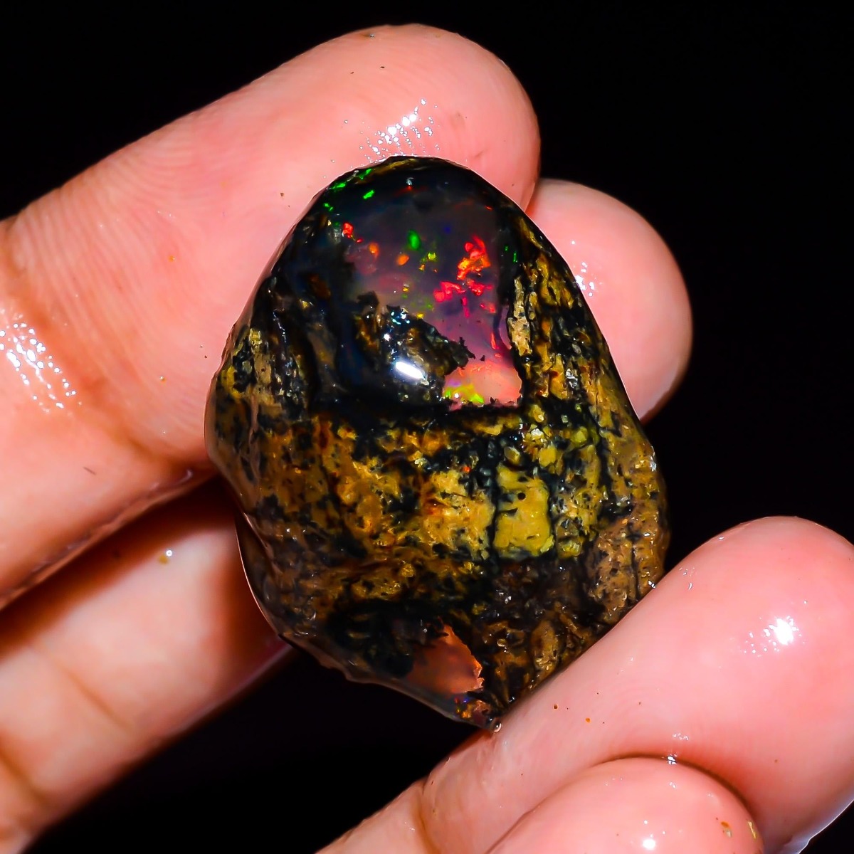 Jewelry Making Raw Materials - Opale brute naturelle d'Éthiopie Welo 25-80