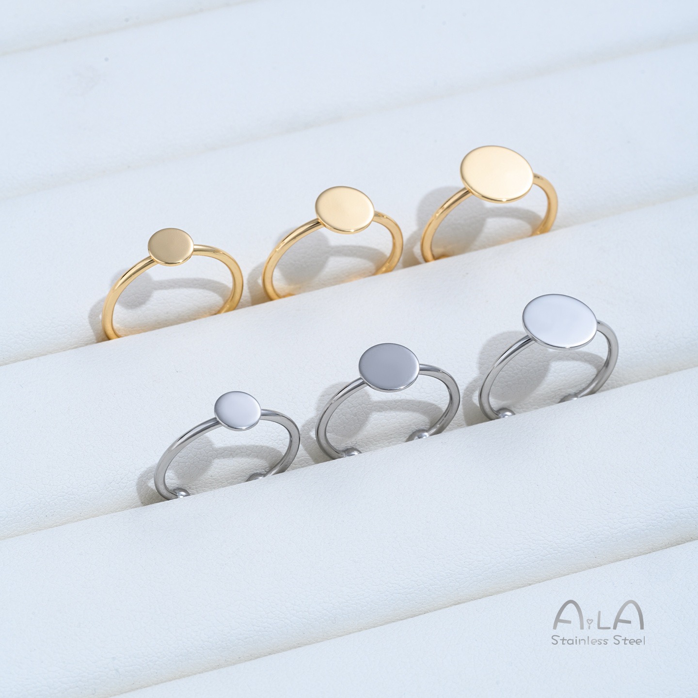 Ring Blank Adjustable - Bague plate en acier titane inaltérable,