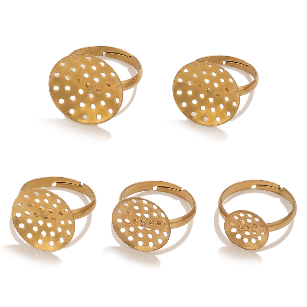 Ring Blank Adjustable - Base de bague en acier inoxydable,