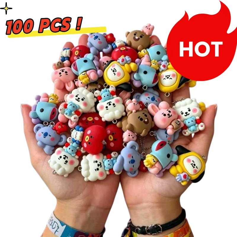 Jewelry Making Resin - Breloques en résine BT21, 7 pièces,