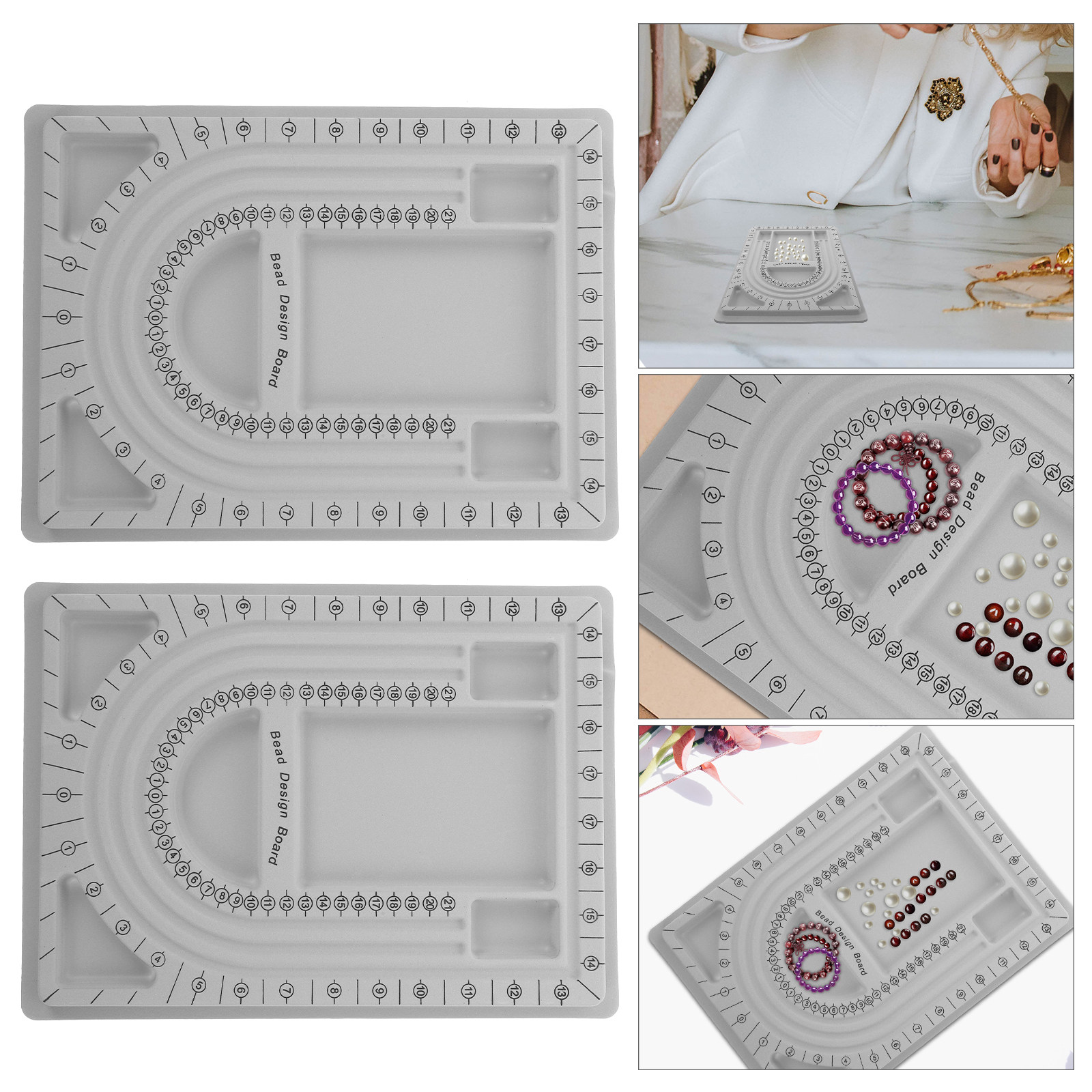 Jewelry Making Organizer - Lot de 2 plateaux de conception