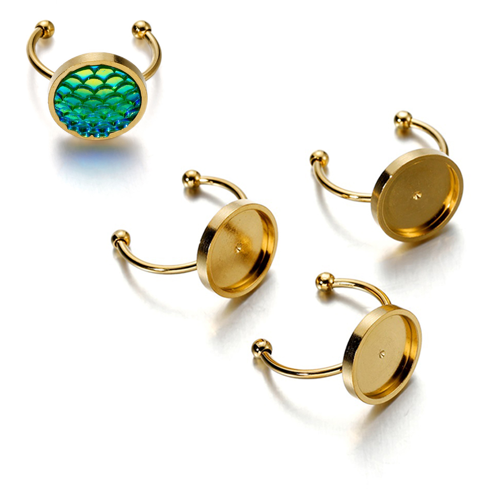 Ring Blank Adjustable - 10 pièces de montures de bague