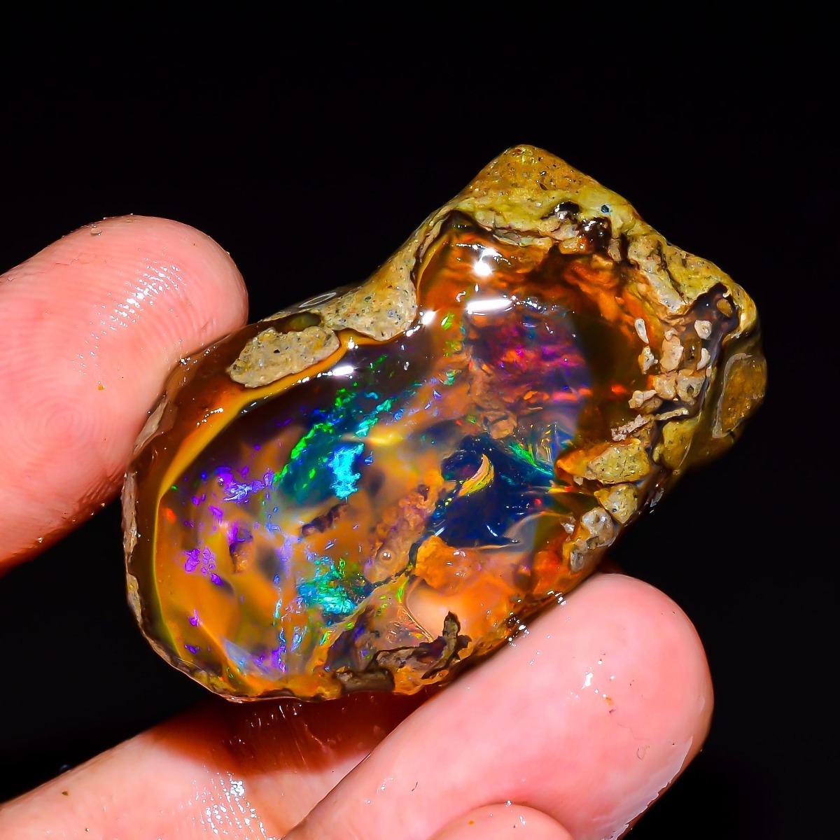 Opale éthiopienne naturelle br - Jewelry Making Raw Materials avis et prix