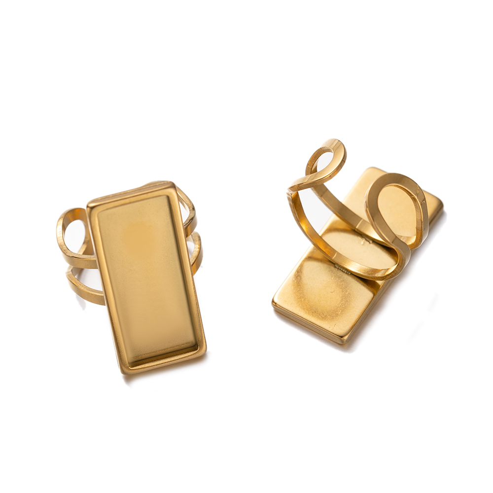 Anneau réglable vierge doré en - Ring Blank Adjustable avis et prix