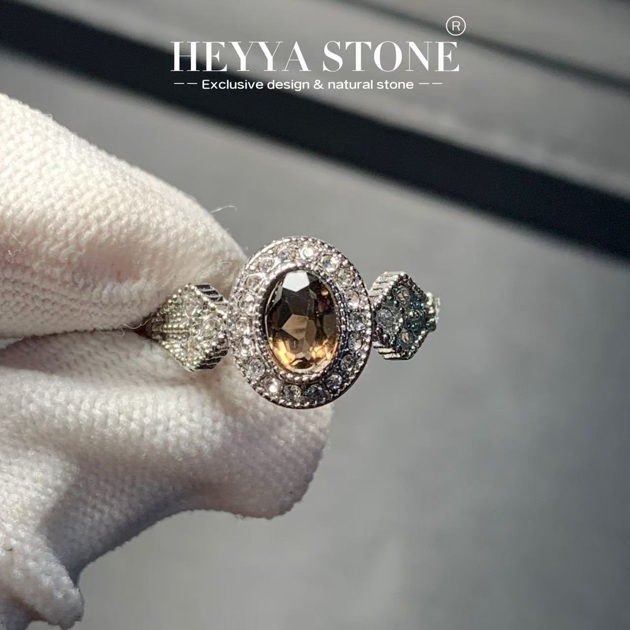 Bague en Quartz fumé naturel M - Ring Blank Adjustable avis et prix