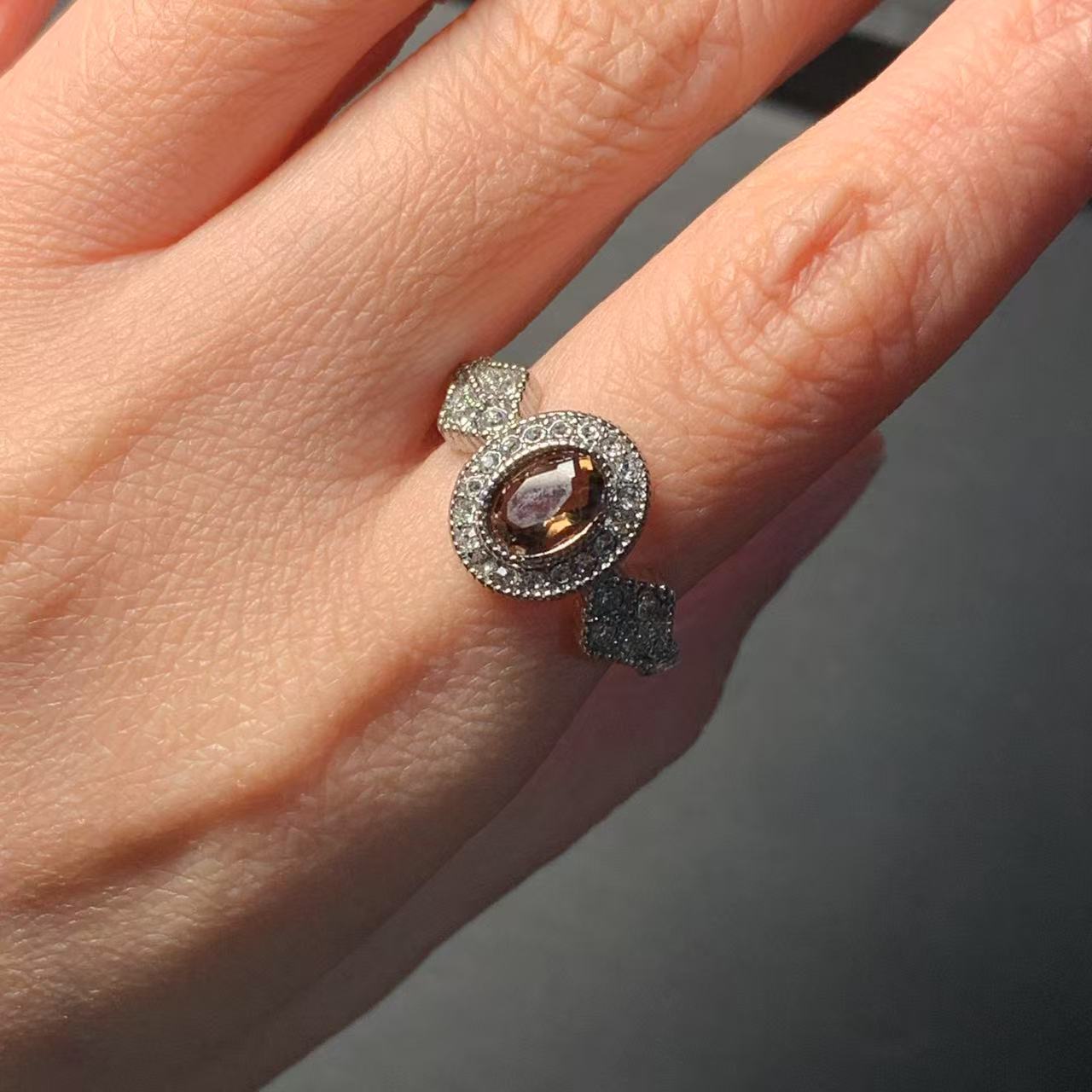 Bague en Quartz fumé naturel M - Ring Blank Adjustable avis et prix