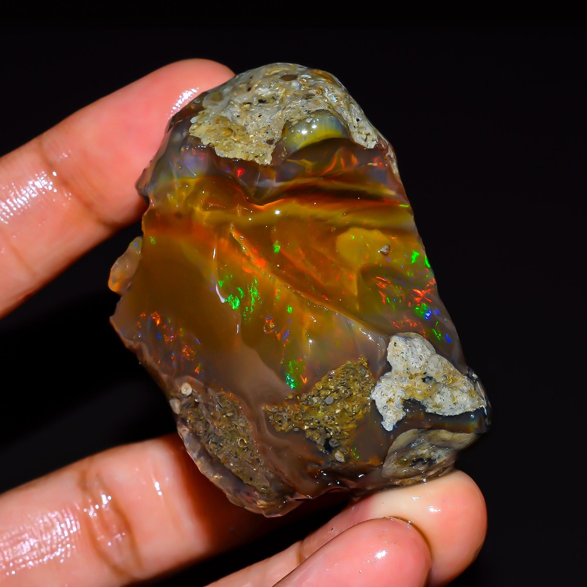 Opale d'Éthiopie naturelle bru - Jewelry Making Raw Materials avis et prix
