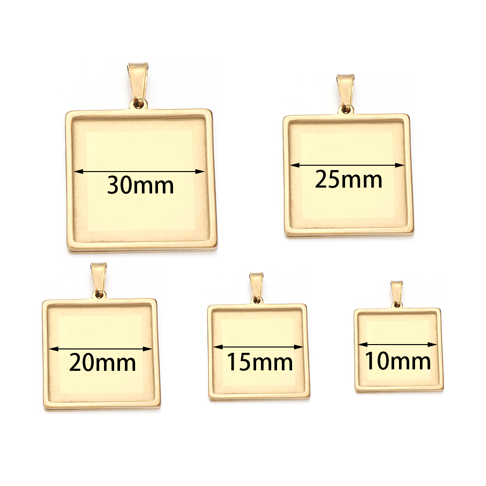 2 pièces en acier inoxydable,  - Pendant Blank Bezel avis et prix