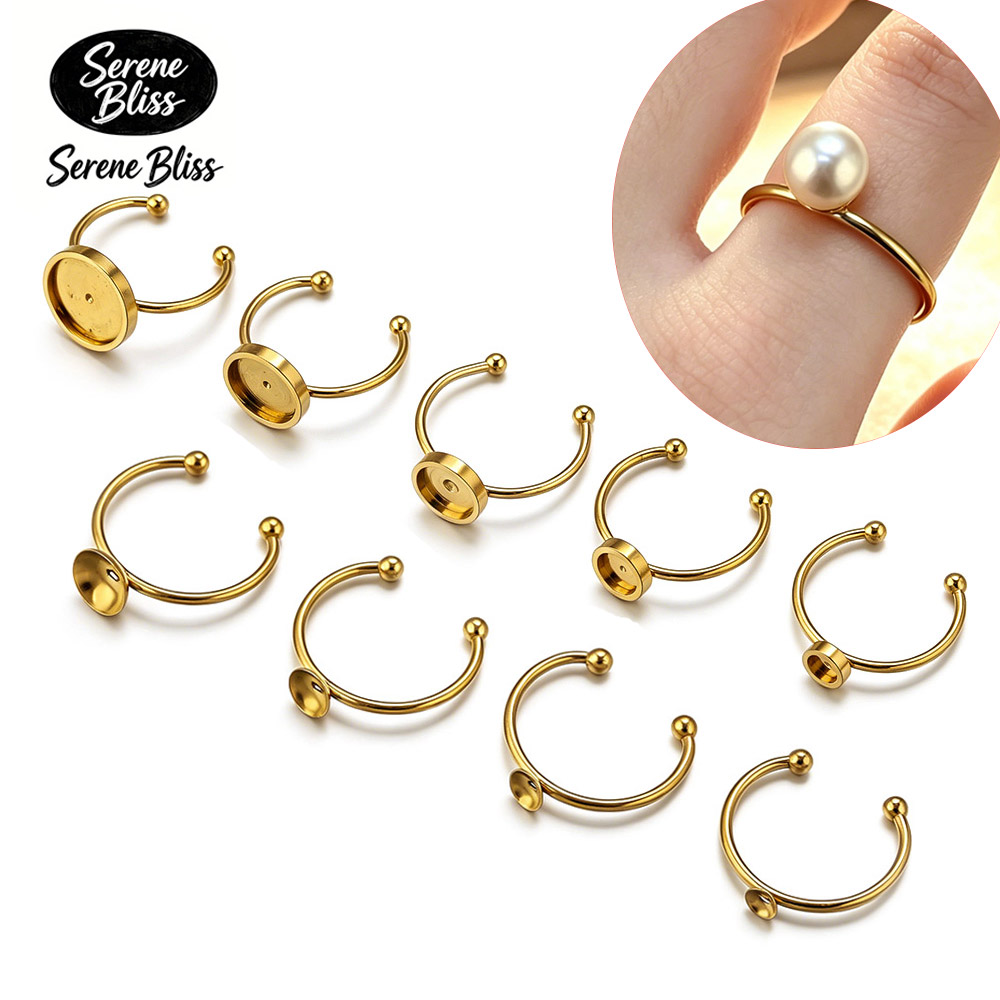 10 pièces de supports de caboc - Ring Blank Adjustable avis et prix