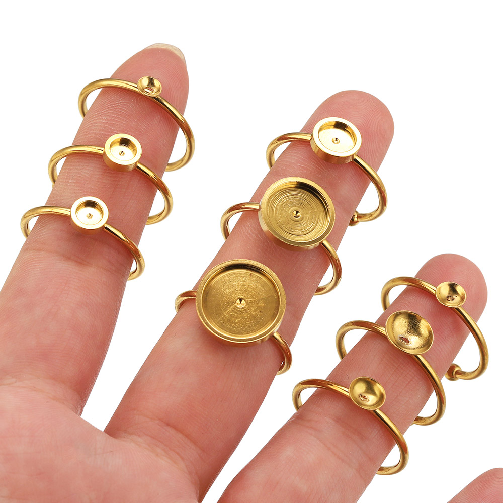 10 pièces de supports de caboc - Ring Blank Adjustable avis et prix