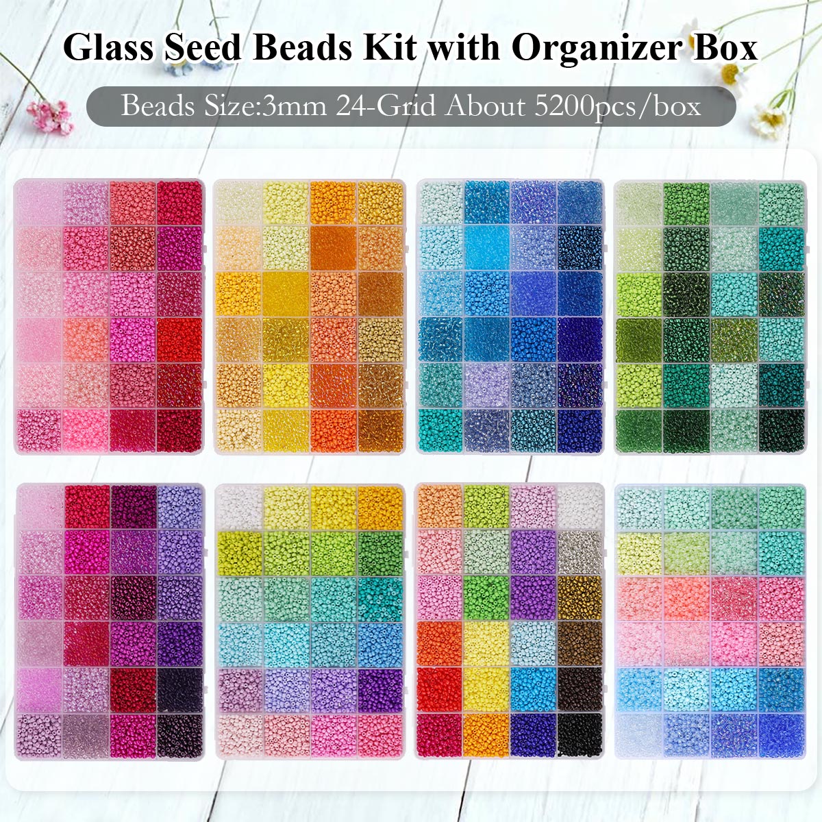 Kit de 5200 Perles de Rocaille - Jewelry Making Organizer avis et prix