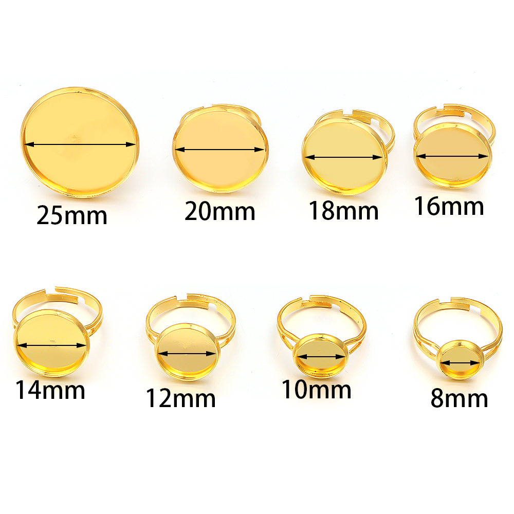 Lot de 10 bases de bague ajust - Ring Blank Adjustable avis et prix