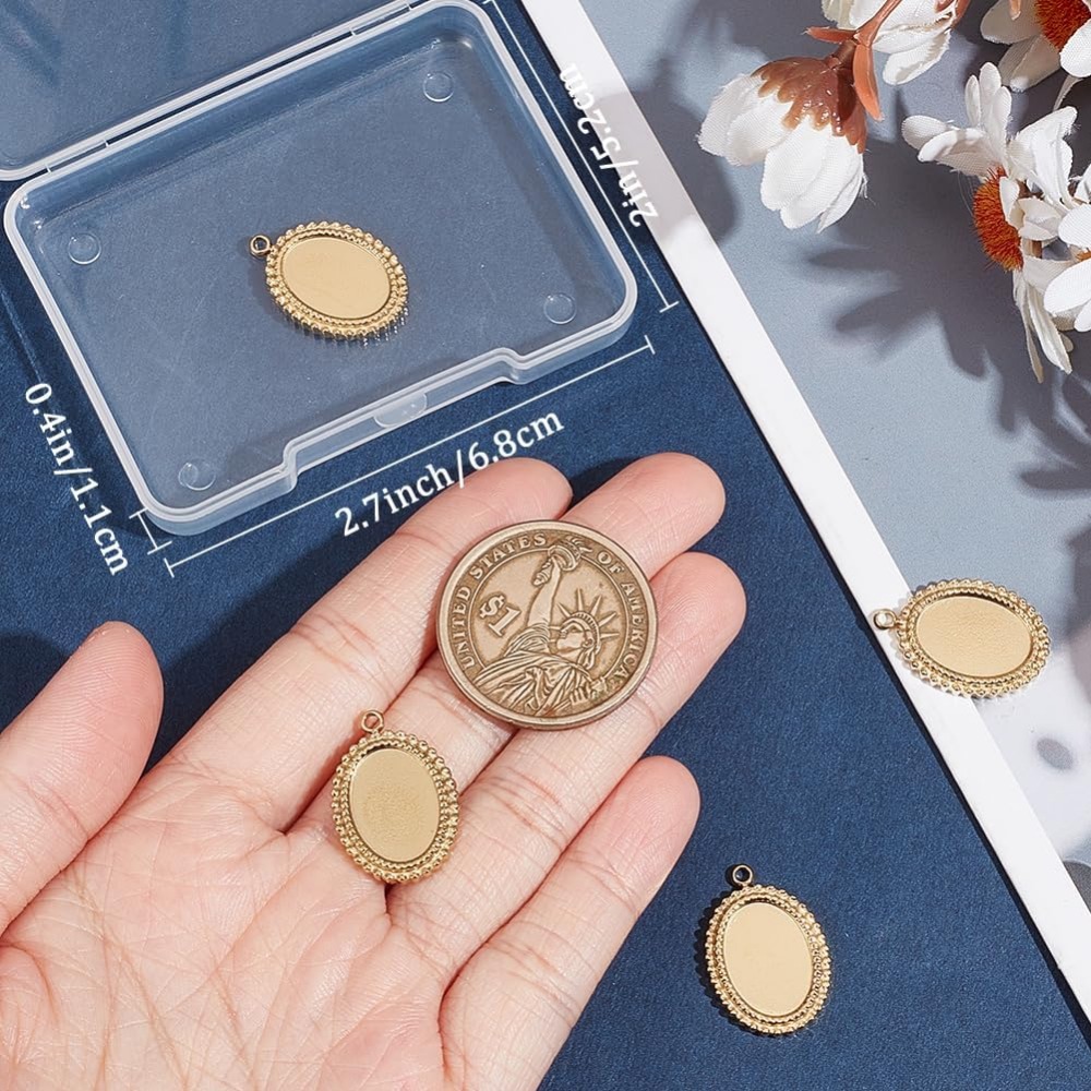 6 pièces Cabochon paramètres b - Pendant Blank Bezel avis et prix