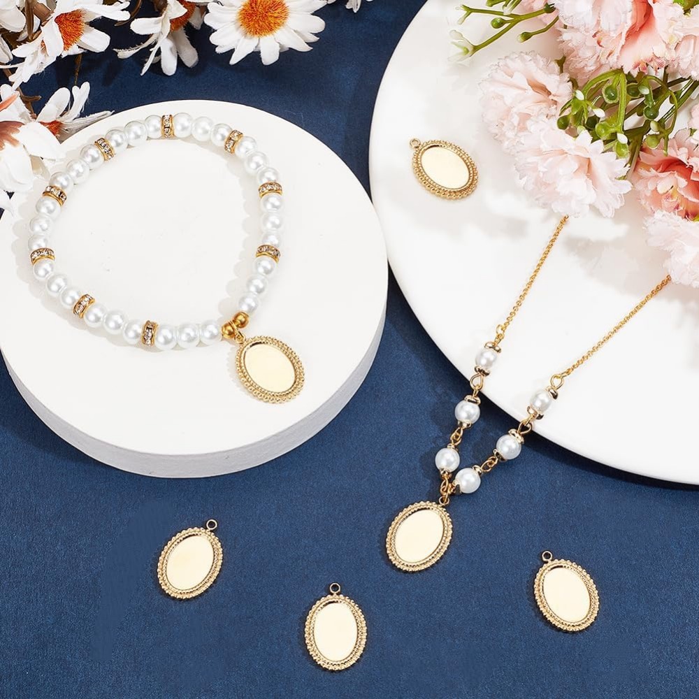 6 pièces Cabochon paramètres b - Pendant Blank Bezel avis et prix