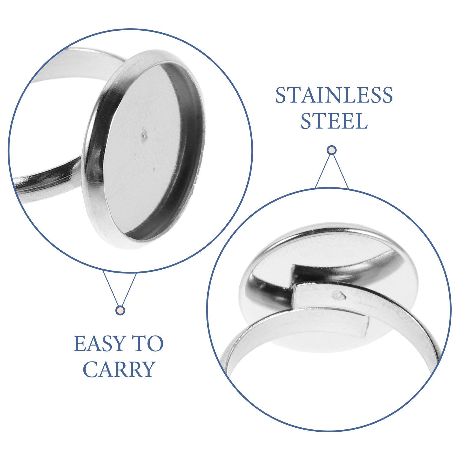 20 Pièces 14 mm Composants de  - Ring Blank Adjustable avis et prix
