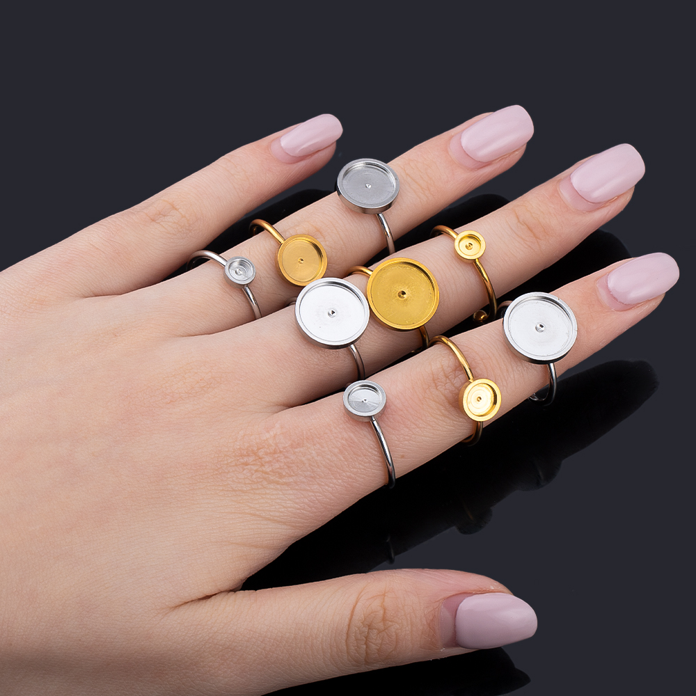 10 pièces réglable ouvert bagu - Ring Blank Adjustable avis et prix