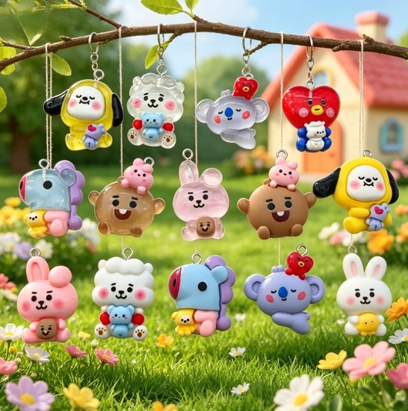 Breloques en résine BT21, 7 pi - Jewelry Making Resin avis et prix