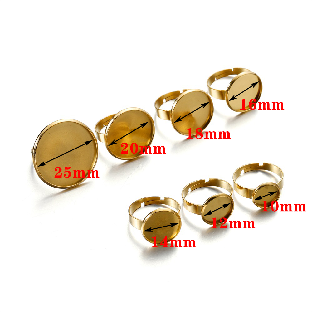 10 pièces de bases de bague aj - Ring Blank Adjustable avis et prix