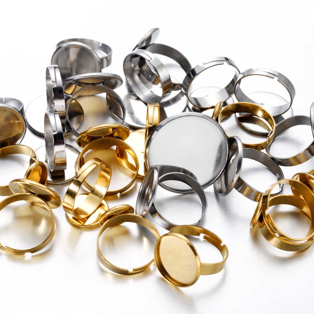 10 pièces de bases de bague aj - Ring Blank Adjustable avis et prix