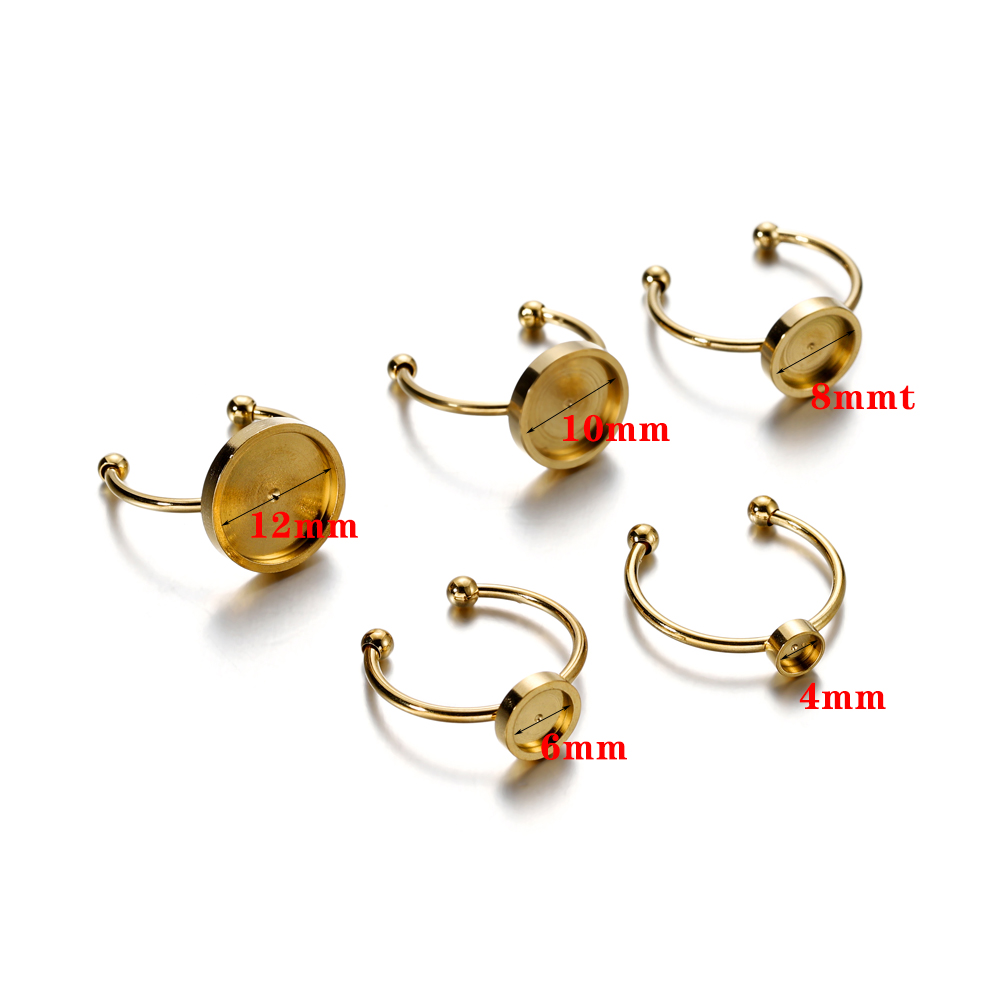 10 pièces de montures de bague - Ring Blank Adjustable avis et prix