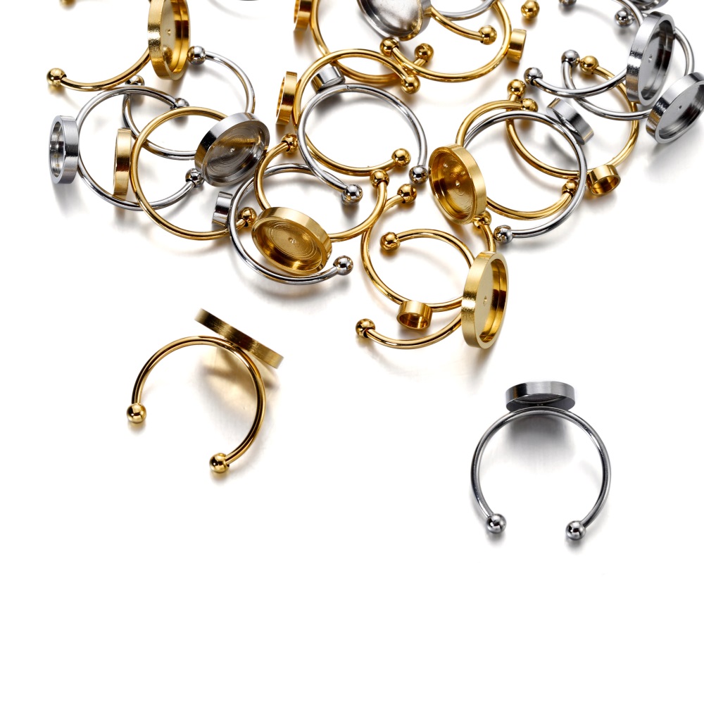 10 pièces de montures de bague - Ring Blank Adjustable avis et prix